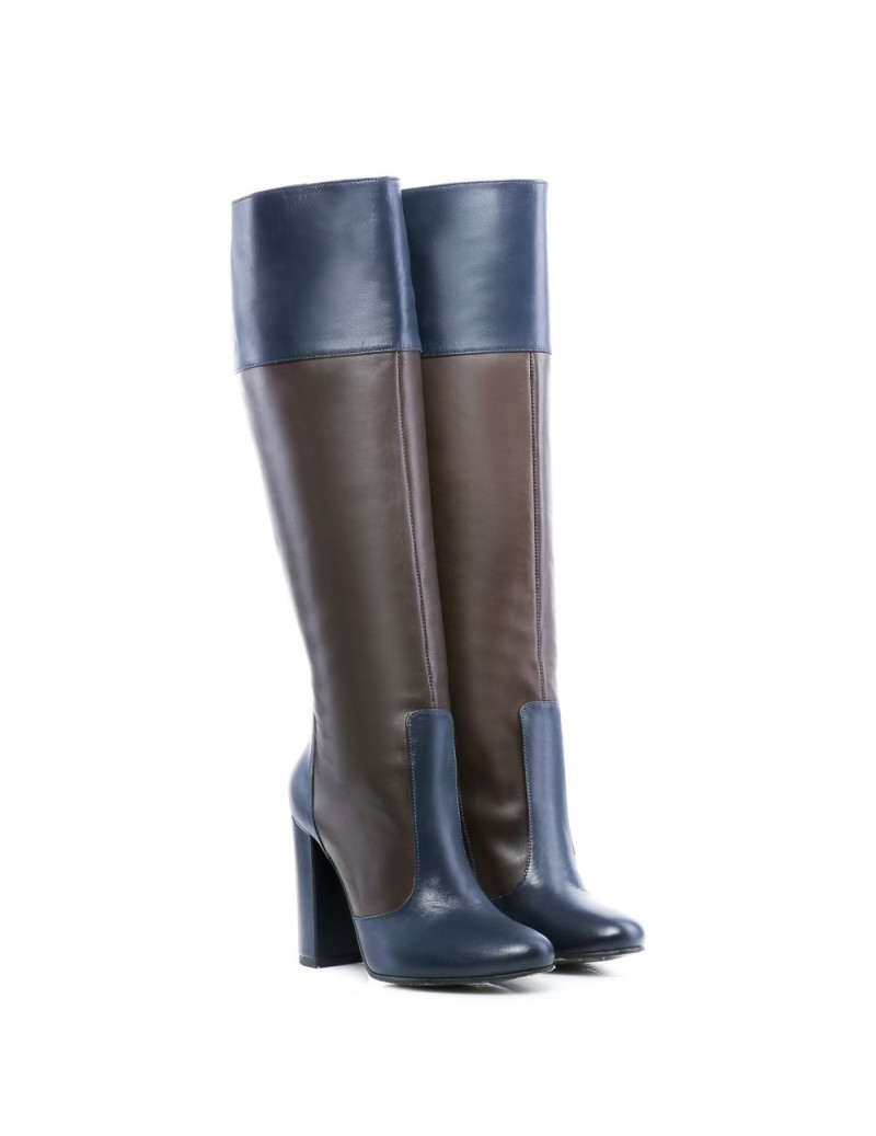 Cizme Dama Long Boots Brown Piele Naturala