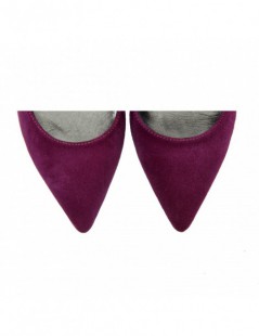 Pantofi stiletto piele naturala Purple Velvet - The5thelement.ro