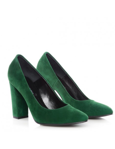 Pantofi cu toc gros piele Green Velvet - The5thelement.ro