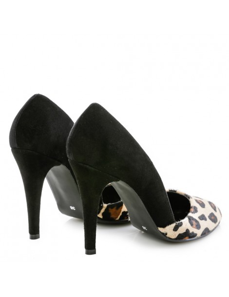 Pantofi dama Black Leopard Piele Naturala - The5thelement.ro