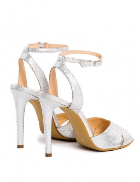 Sandale dama Keira Silver Piele Naturala - The5thelement.ro