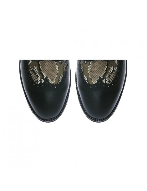 Pantofi dama Oxford Black din Piele Naturala - The5thelement.ro