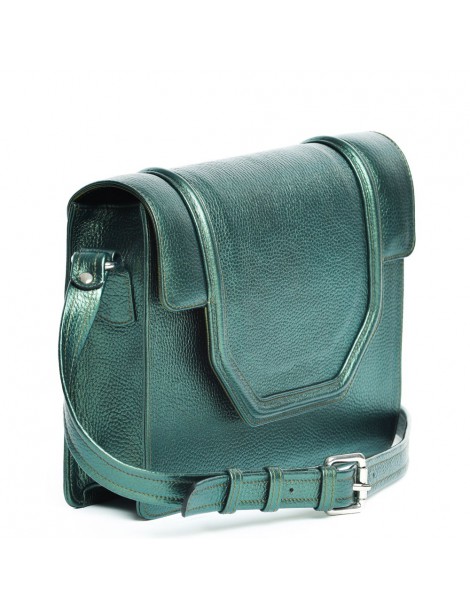 Geanta Piele Naturala Dama Verde Sidefat Love - The5thelement.ro