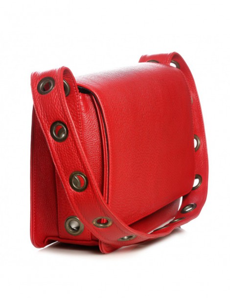 Geanta Piele Naturala Dama Red Eyelets - The5thelement.ro