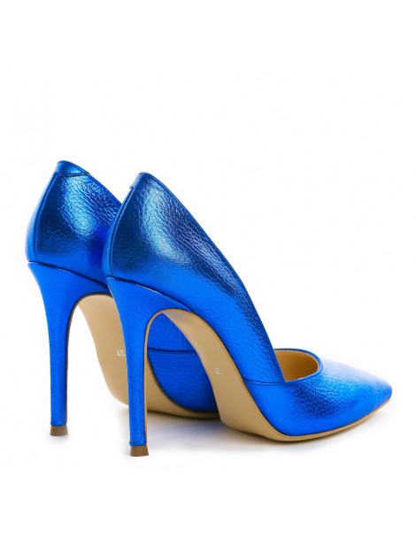 Pantofi stiletto piele naturala Albastru Electric - The5thelement.ro