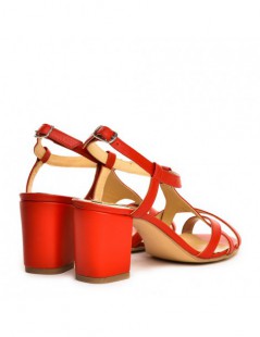 Sandale dama Sarah Red Piele Naturala - The5thelement.ro