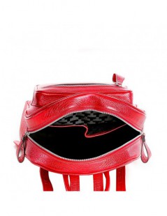 Rucsac dama Piele Naturala Royal Red Sporty - The5thelement.ro