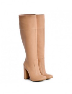 Cizme dama Long Boots Nude Piele Naturala - The5thelement.ro