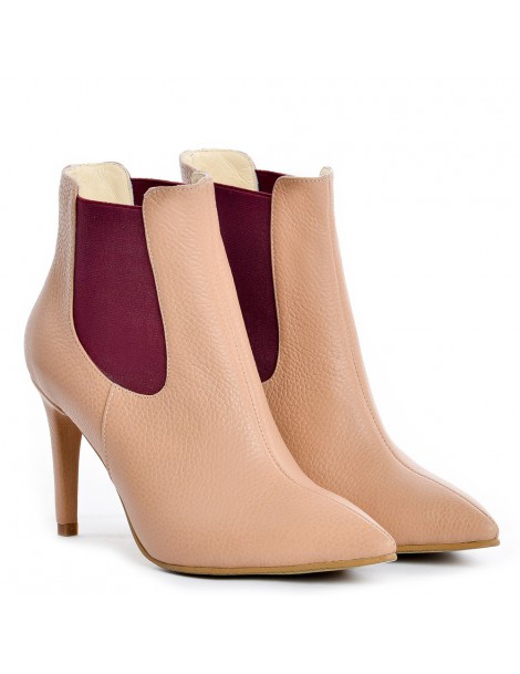 Botine dama All Day Nude Piele Naturala - The5thelement.ro