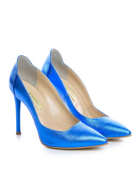Pantofi dama Piele Naturala Albastru Kim - The5thelement.ro