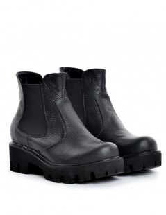 Ghete dama Ankle Boots Black Piele Naturala - The5thelement.ro