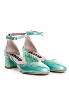 Pantofi dama Piele Naturala menta Sidefat Cinderella - The5thelement.ro