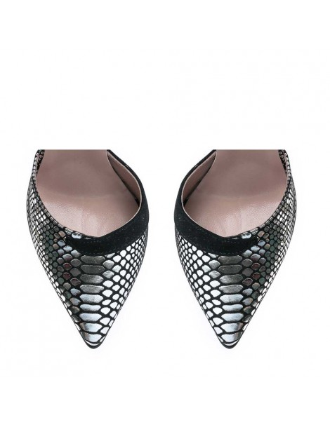 Pantofi dama Piele Naturala Argintiu Luna - The5thelement.ro