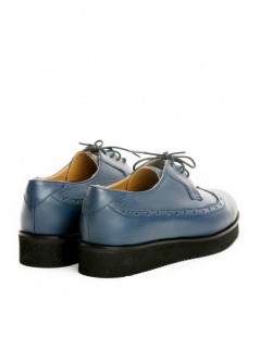 Pantofi oxford dama piele naturala Bleumarin BIZONAT - The5thelement.ro