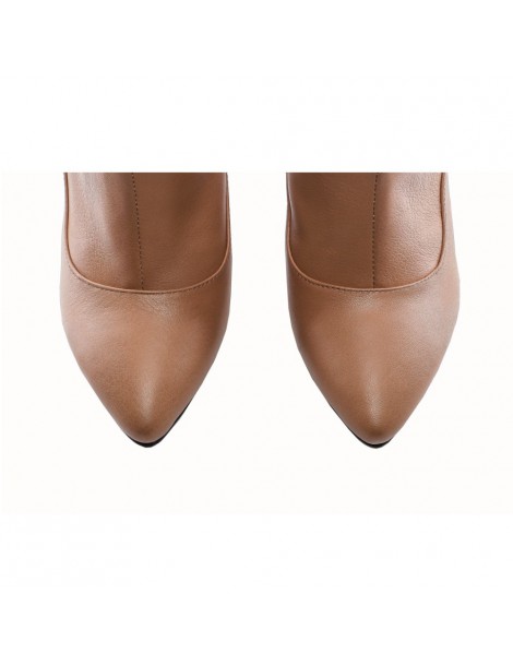 Cizme dama Piele Naturala Capuccino Faye - The5thelement.ro