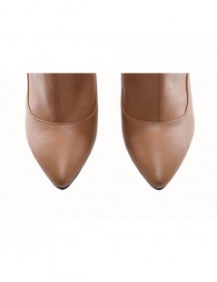 Cizme dama Nude Capuccino Piele Naturala - The5thelement.ro