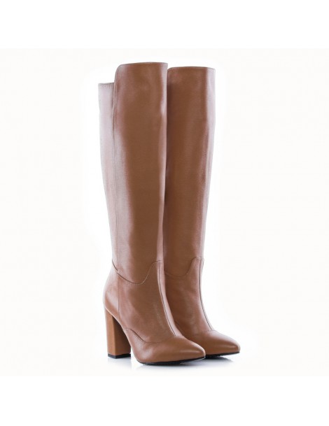 Cizme dama Piele Naturala Capuccino Faye - The5thelement.ro