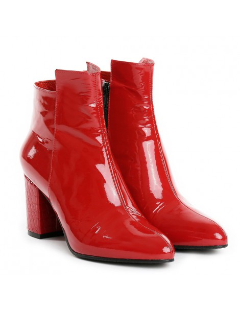 Ghete Dama Piele Naturala Rogue Red - The5thelement.ro