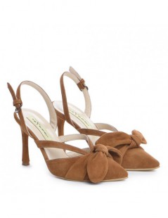 Pantofi Stiletto Piele Naturala camel Sasha - The5thelement.ro