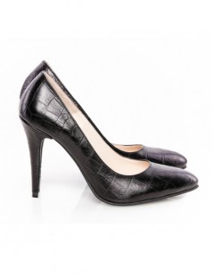 Pantofi dama Black Croc Piele Naturala - The5thelement.ro