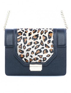 Geanta Piele Naturala Dama Black Print - The5thelement.ro