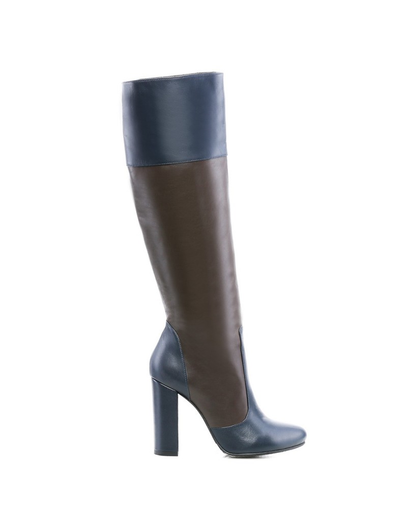 Cizme dama Long Boots Brown Piele Naturala - The5thelement.ro