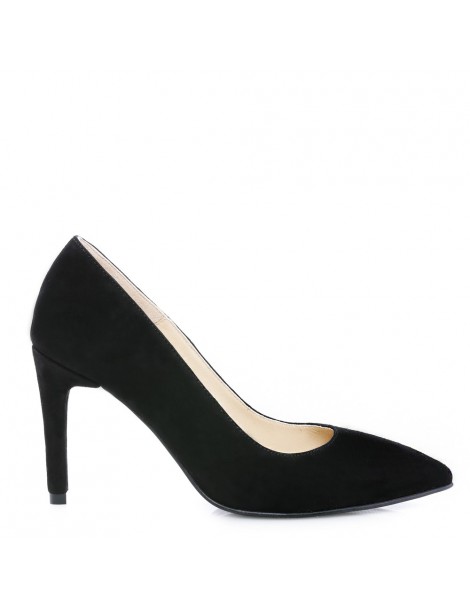 Pantofi dama Stiletto Simple Black Piele Naturala - The5thelement.ro