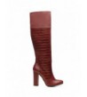 Cizme dama Long Boots Burgundy Print Piele Naturala