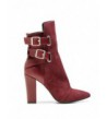 Ghete dama Piele Naturala Burgundy Rock the City