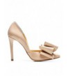 Pantofi Stiletto Piele Naturala Nude Glow Bow