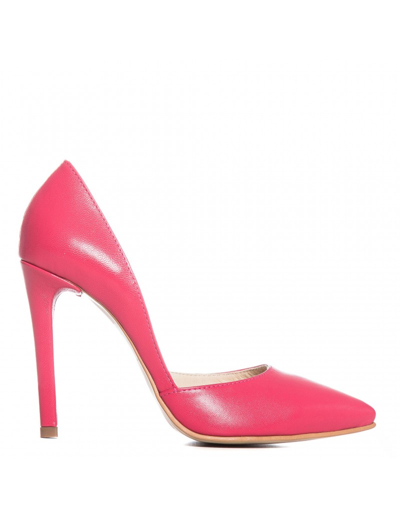 Pantofi stiletto piele naturala Roz Candy - The5thelement.ro