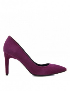 Pantofi dama Stiletto Purple Velvet Piele Naturala - The5thelement.ro