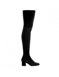 Cizme dama Stretch Over-the-Knee Black Piele Naturala - The5thelement.ro