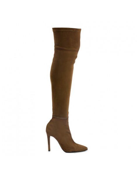 Cizme dama Stretch Over-the-Knee Brown Piele Naturala - The5thelement.ro