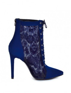 Botine dama Piele Naturala CThru Albastru - The5thelement.ro