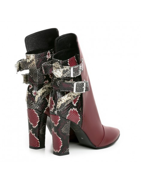 Ghete dama Piele Naturala Special Burgundy Rock the City - The5thelement.ro