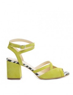 Sandale dama Belle Green Lime Piele Naturala - The5thelement.ro
