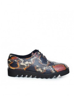 Pantofi oxford dama piele naturala Visiniu - The5thelement.ro