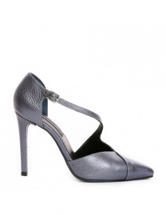 Pantofi Dama Piele Naturala Argintiu Metalic Muse - The5thelement.ro