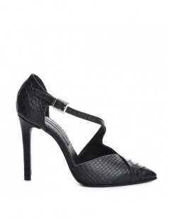 Pantofi Dama Piele Naturala Negru  Muse Snake - The5thelement.ro