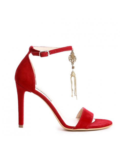 Sandale dama Simple Red Baroque Piele Naturala - The5thelement.ro