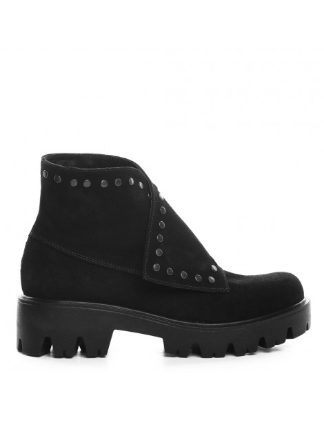 Bocanci dama Piele Naturala Negru Ranger - The5thelement.ro