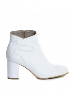 Ghete dama Piele Naturala Alb Charming - The5thelement.ro