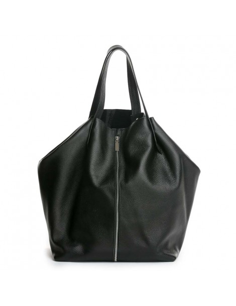 Geanta Dama Piele Naturala Negru Shopper XL