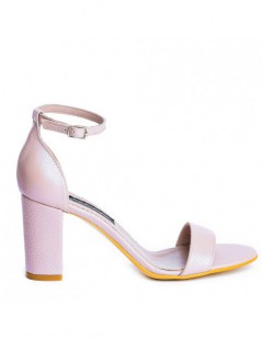 Sandale piele toc gros Simple Rose - The5thelement.ro