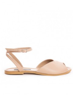 Sandale dama piele fara toc Nude Nomad - The5thelement.ro