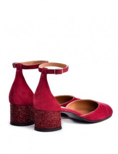Pantofi dama  Piele Naturala Burgundy Cinderella - The5thelement.ro