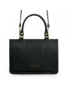 Geanta Piele Naturala Dama Lily Negru Snake - The5thelement.ro