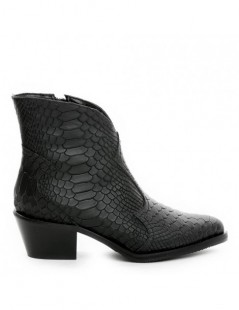 Ciocate dama Piele Naturala Print Negru Bronx - The5thelement.ro