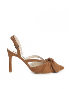 Pantofi Stiletto Piele Naturala camel Sasha - The5thelement.ro